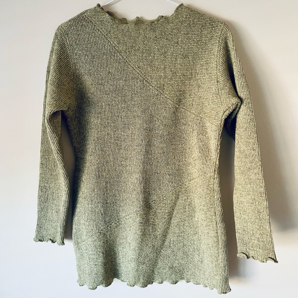 Women’s Olive Green Groovy Neck Sweater - S - Pre-owned - Picture 1 of 7